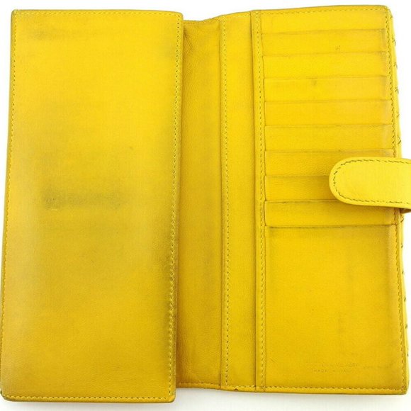 BOTTEGA VENETA Long Wallet Intrechard Leather Authentic Used - Picture 3 of 8